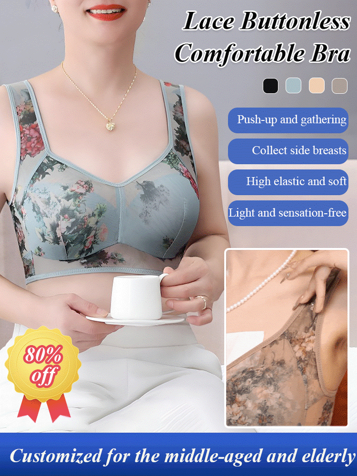 Lace Buttonless Comfortable Bra