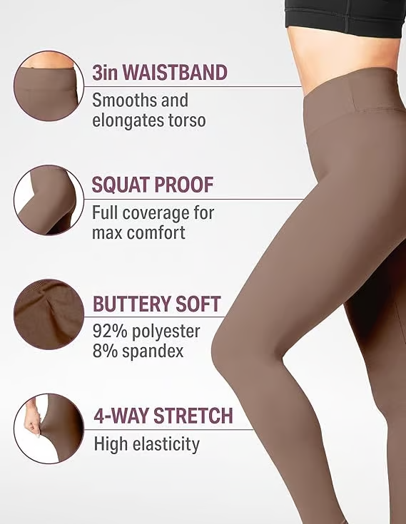 High Waisted Tummy Control Side Pocket Shaping Training Leggings
