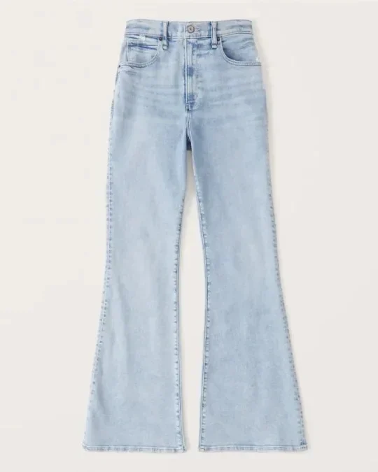 Womens 2024 Summer Ultra High Rise Stretch Flare Jean