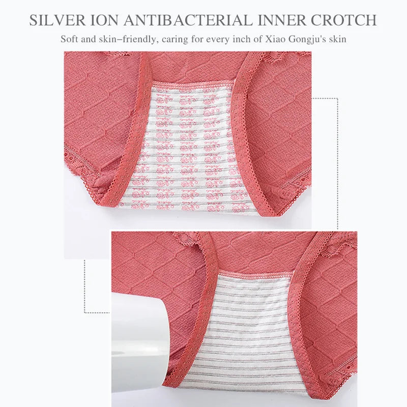 [ Pay 1 Get 3PCS ]🌸Hot style Lace+Cotton Anti-Side Leakage Panty