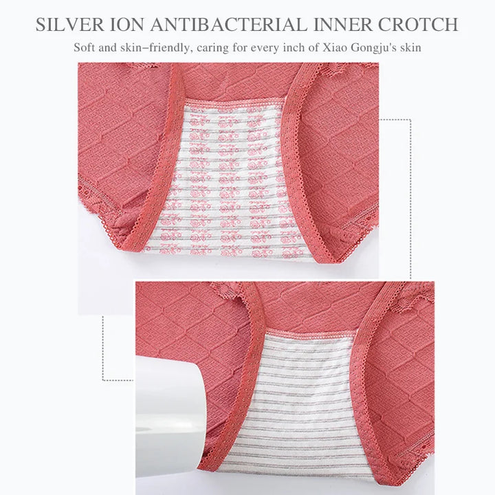 [ Pay 1 Get 3PCS ]🌸Hot style Lace+Cotton Anti-Side Leakage Panty
