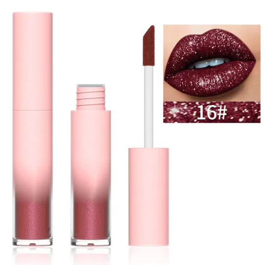 18 Color Diamond Lip Gloss Matte to Shimmer Liquid