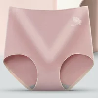 Seamless cotton high waisted abdominal panties