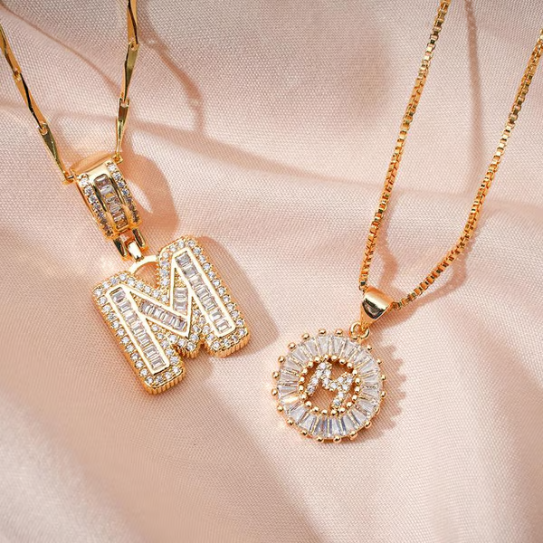 Initial Letter Pendant Necklaces