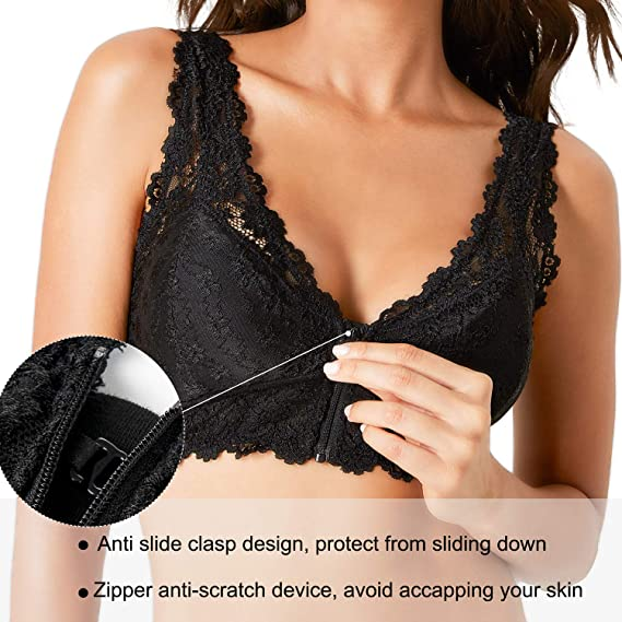 underwireless Floral Lace Bralette for Women