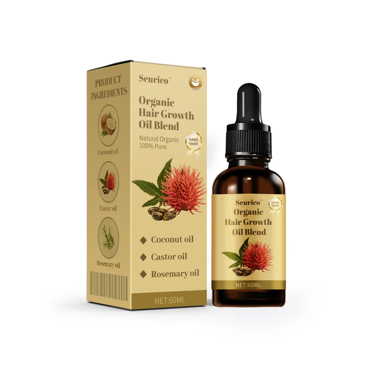 Organic hair growth oil blend