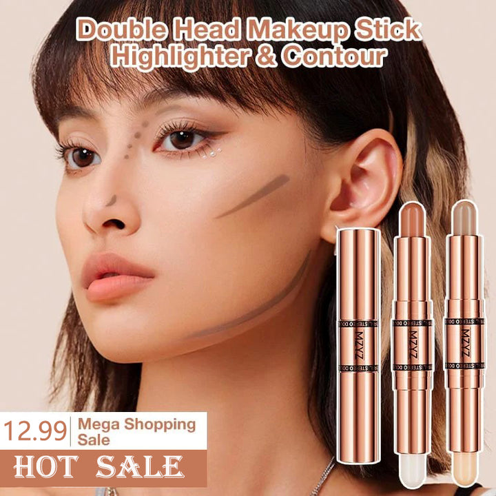 Double Head Makeup Stick-Highlighter & Contour-Fast and simple operation for beginners