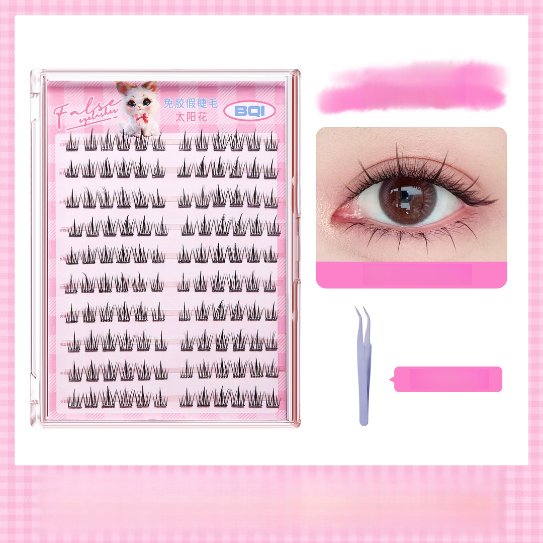 Ten rows of large capacity glue free removable false eyelashes