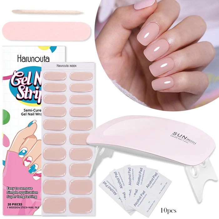 HOT SALE💅Gel Nail Stickers UV Lamp Set