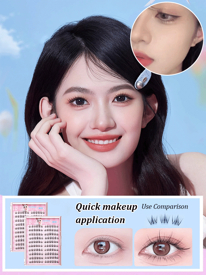 Ten rows of large capacity glue free removable false eyelashes