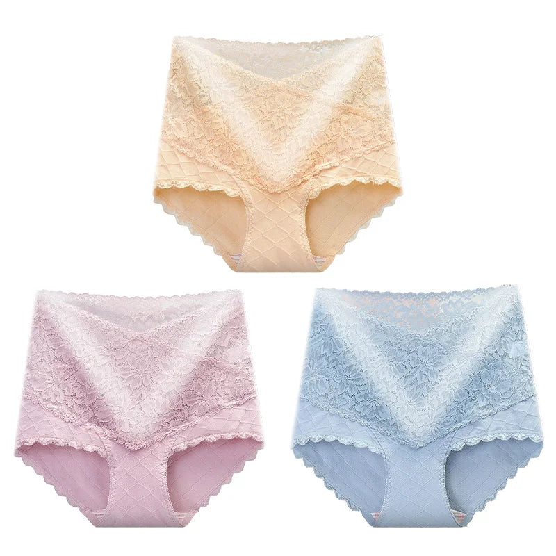 [ Pay 1 Get 3PCS ]🌸Hot style Lace+Cotton Anti-Side Leakage Panty