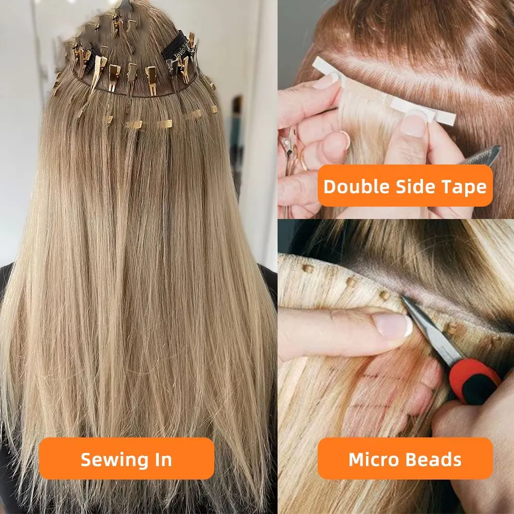 Seamless Injected Hand-Tied Invisible Tape In Hair Extension