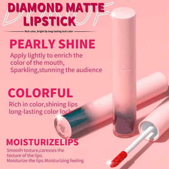 18 Color Diamond Lip Gloss Matte to Shimmer Liquid
