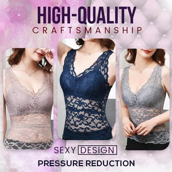 💖Last Day 49% OFF💖Long Lace Beauty Back Undershirt