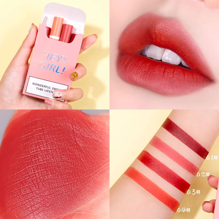 New Year Promo-Korea Lipstick 4 Pcs Set Lasting Waterproof Non Sticky