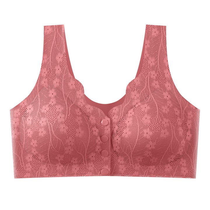Ageless four button front button bra
