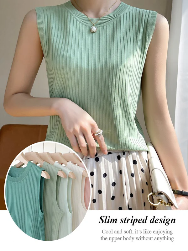 🔥HOT SALE Womens vest thin knitted sleeveless top
