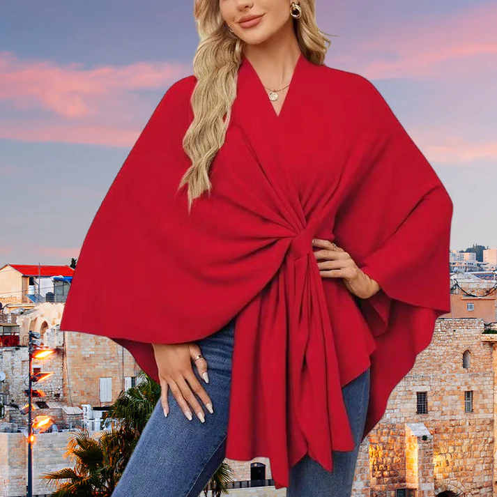 Womens Cross Front Shawl Wrap