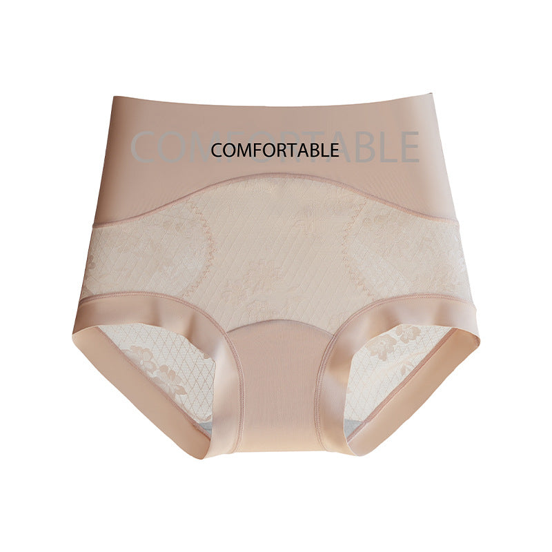 High waist seamless lace panties