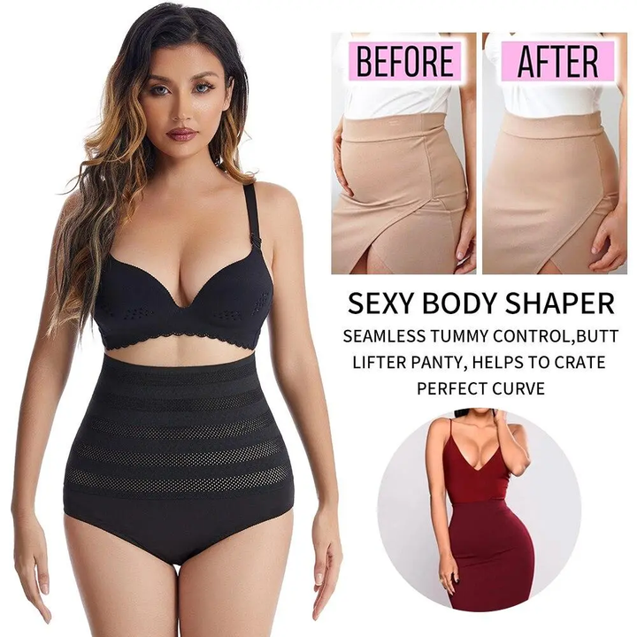 High Waist Breathable Tummy Tuck Hip Lifting Body Shaping Panties
