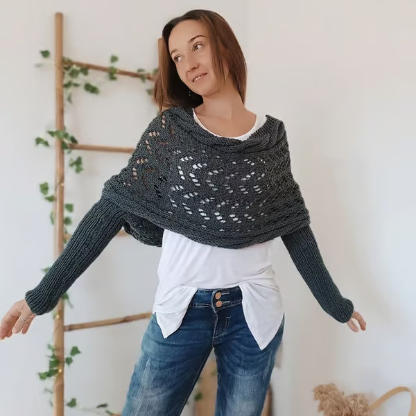 Knitted Wrap Shrugs For Women