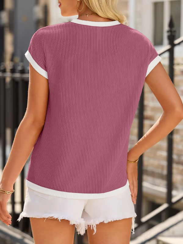 Womens Casual Short Sleeve Crewneck T Shirts
