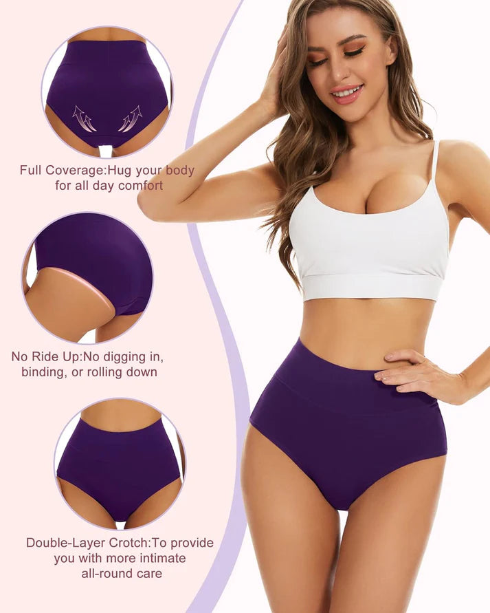 Plus Size High Waist Hip Lifting Cotton Panties for Women