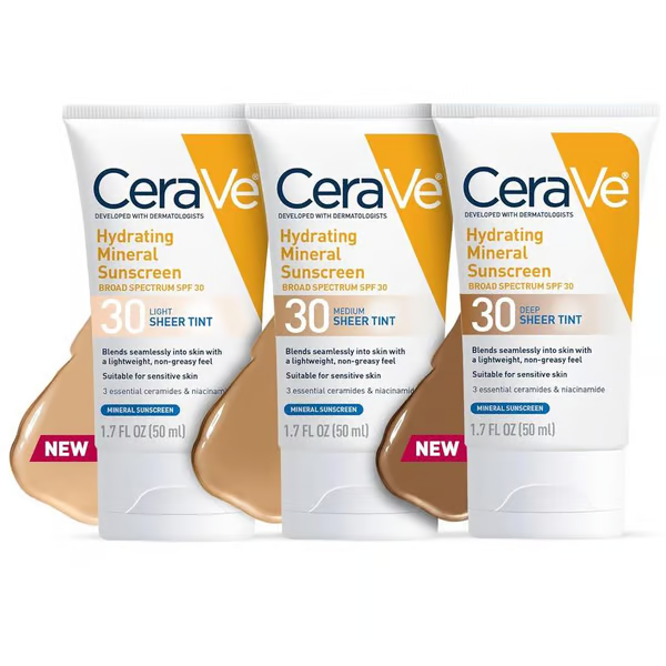 CeraVe Sheer Tint Hydrating Mineral Sunscreen SPF 30