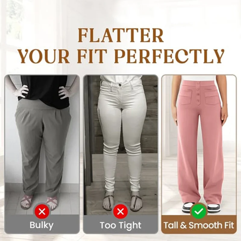 Womens Casual High Waist Stretch Pants