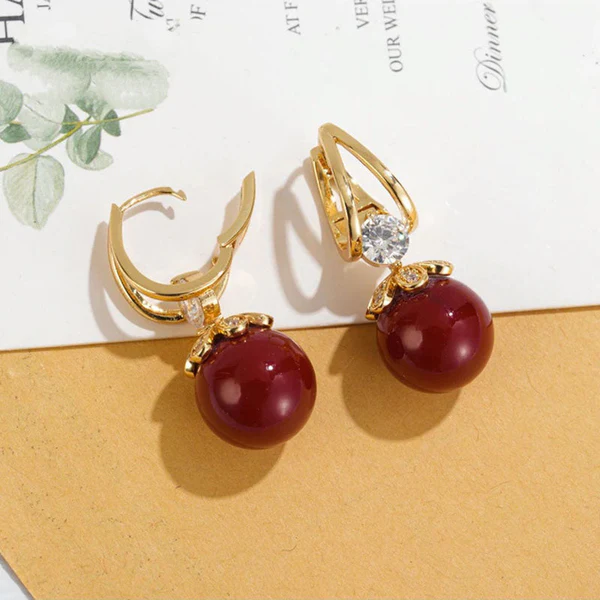 Sparkly Huggie Dangle Earrings