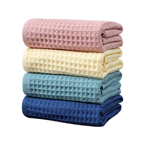 Super Absorbent Breathable Antibacterial Waffle Bath Towel