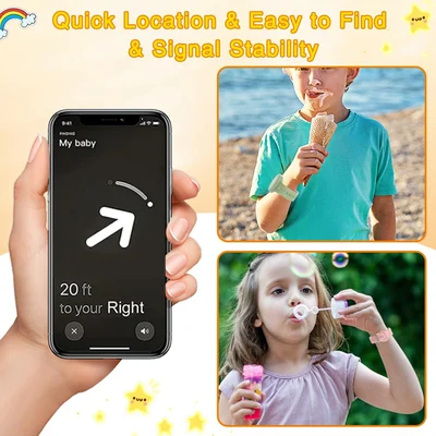 Kids Waterproof Silicone Anti loss Wristband