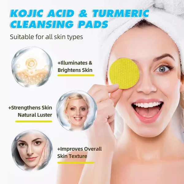 ikzee Turmeric Cleansing Exfoliating Pads Facial Cleansing Skincare