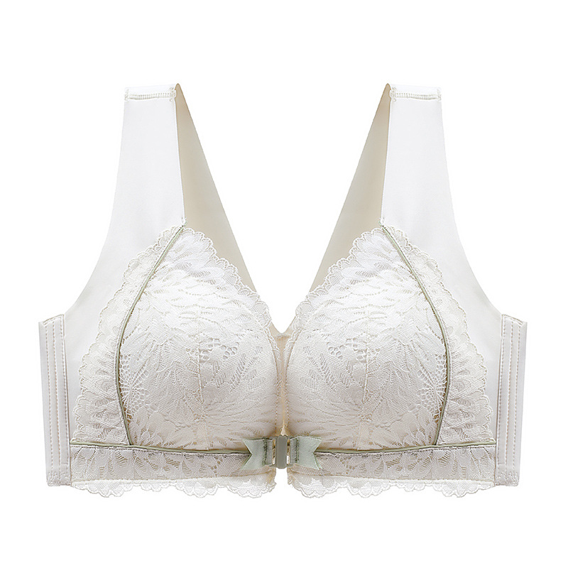 Front-Clasp Lace Bra with Lift and Anti-Sagging Design