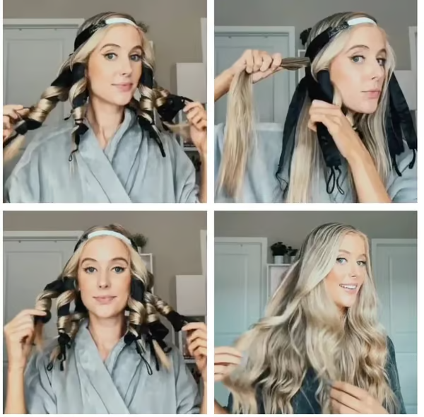 Sleeping Headband Heatless Curling Iron