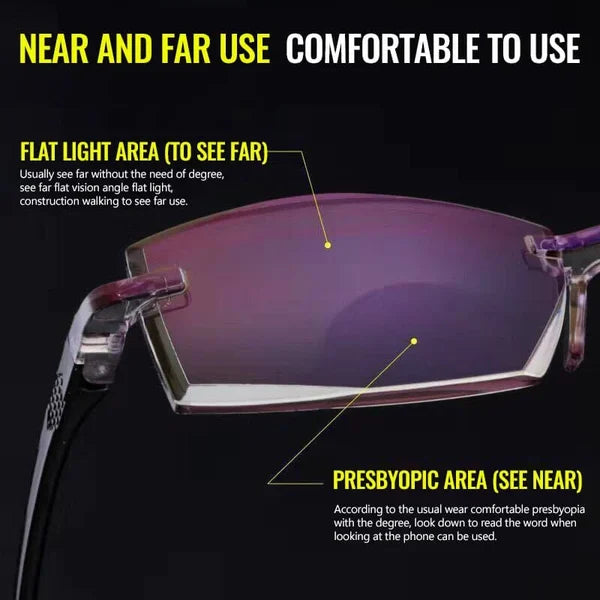 NEW DIAMOND-CUT BIFOCAL PROGRESSIVE & ANTI-BLUE EYEWEAR ULTRALIGHT READING GLASSES