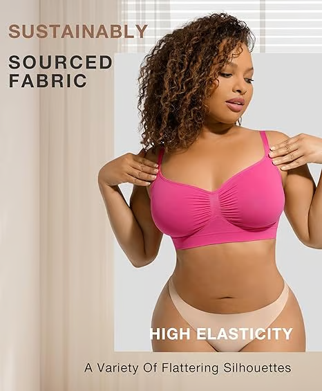 Womens Wireless Sculpt Bra Comfort Bralettes No Underwire Unlined Cami Bra