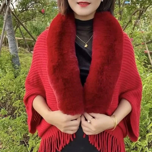Knitting Thick Womens Loose Shawl 💥