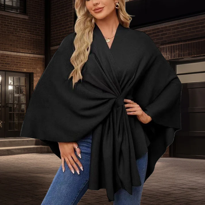 Womens Cross Front Shawl Wrap