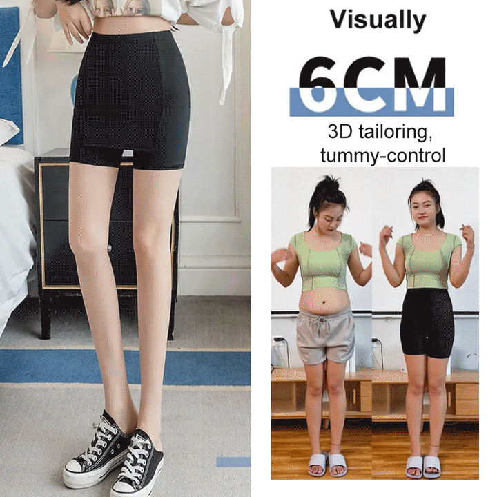 Front full coverage seamless ice silk safety pants