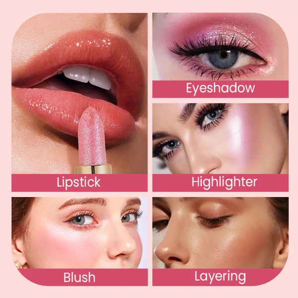 Waterproof Moisturizing Glitter Lipstick