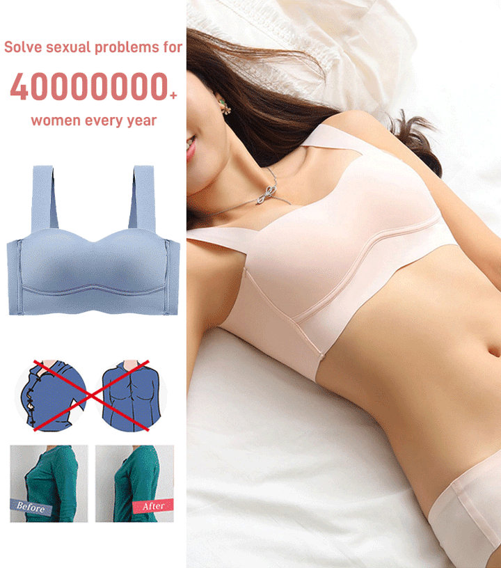 Anti-Sag Wrap Support Seamless Back Button Bra