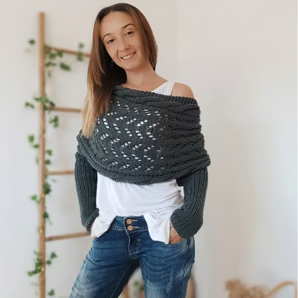 Knitted Wrap Shrugs For Women