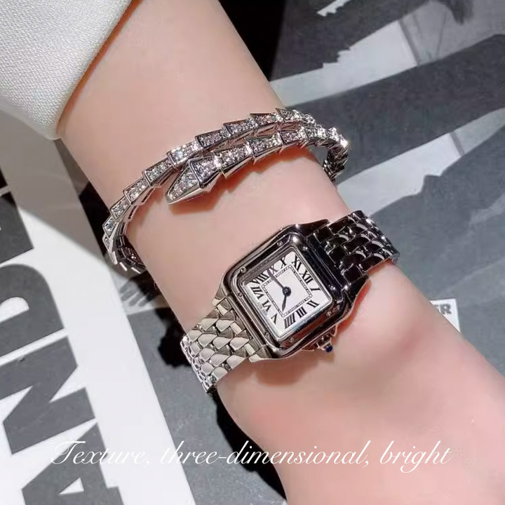Zircon Snake Shaped Open Bracelet