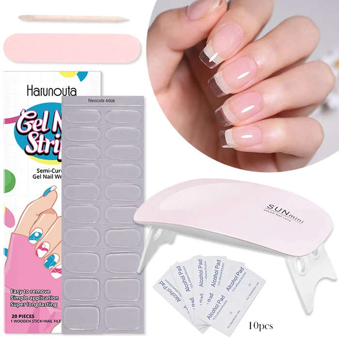 HOT SALE💅Gel Nail Stickers UV Lamp Set