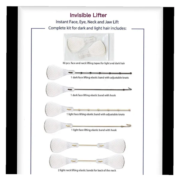 New Ultra Invisible Waterproof Face Lift Stickers Complete Kit