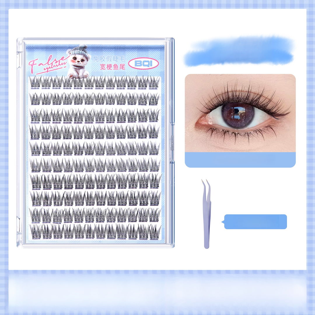 Ten rows of large capacity glue free removable false eyelashes