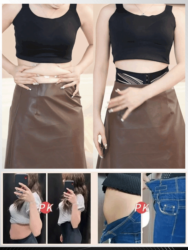 Fashionable waist buttoned tummy shaving pants