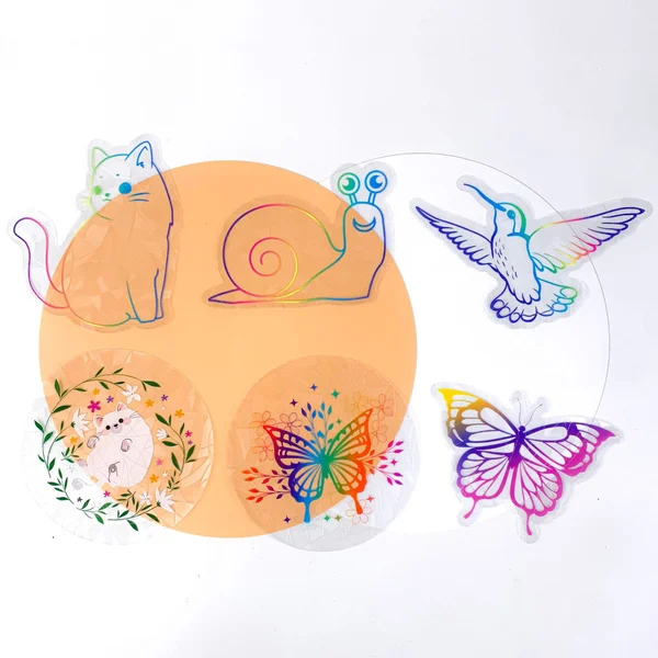 Adsorption Rainbow Glass Window Stickers