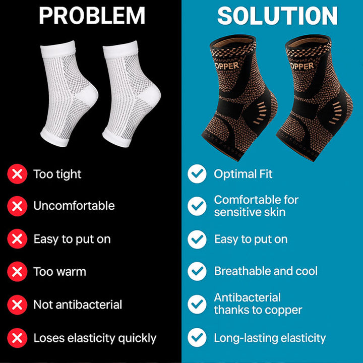 💥BUY 1 GET 1 FREE💥⏰🌟 Copper Compression Stockings - Ankle protection/Odor resistant/Anti-bactertial